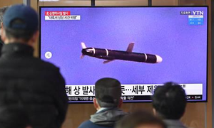 Hàn Quốc nói Triều Tiên đã phóng 2 tên lửa hành trình. Ảnh: Jung Yeon-je/AFP