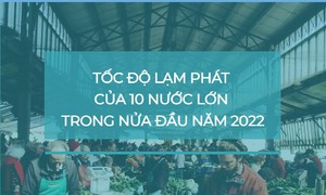 Tốc độ lạm phát, CPI của 10 nước lớn trong nửa đầu năm 2022