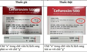 Phát hiện thuốc kháng sinh Cefuroxim 500 giả 