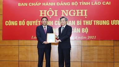 Công bố quyết định của Ban Bí thư về công tác cán bộ