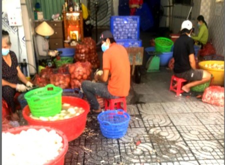 Khoai củ sơ chế bị “ách” trong khu phong tỏa?