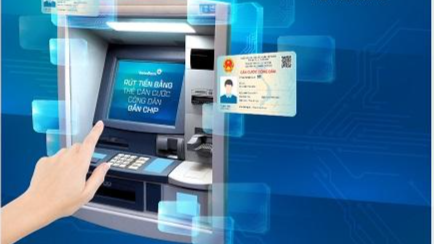 Cách rút tiền mặt bằng CCCD gắn chip tại ATM