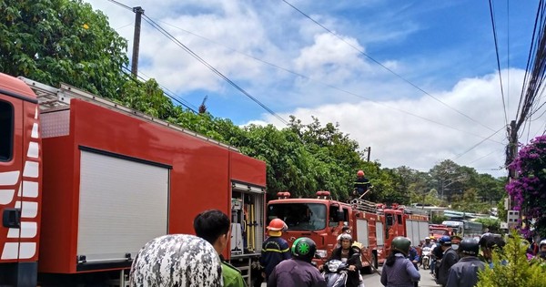 Kịp thời dập tắt đám cháy xưởng chế biến trà ở Đà Lạt