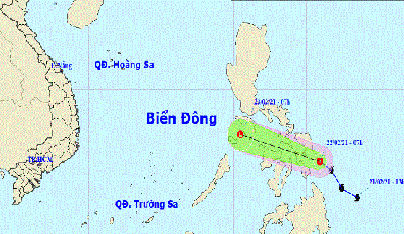 Bão Dujuan suy yếu trước khi vào Biển Đông