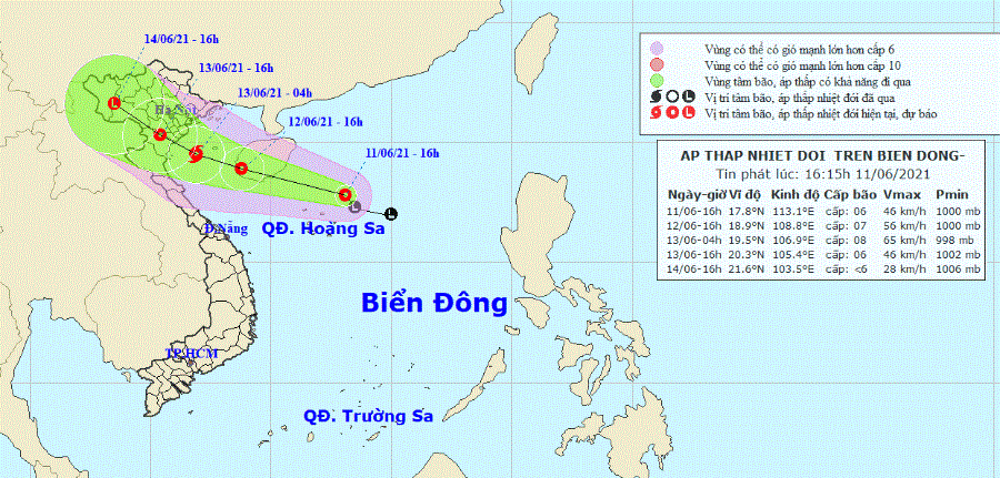 Áp thấp nhiệt đới có thể mạnh lên thành bão, hướng vào Bắc bộ, Bắc Trung bộ - ảnh 1