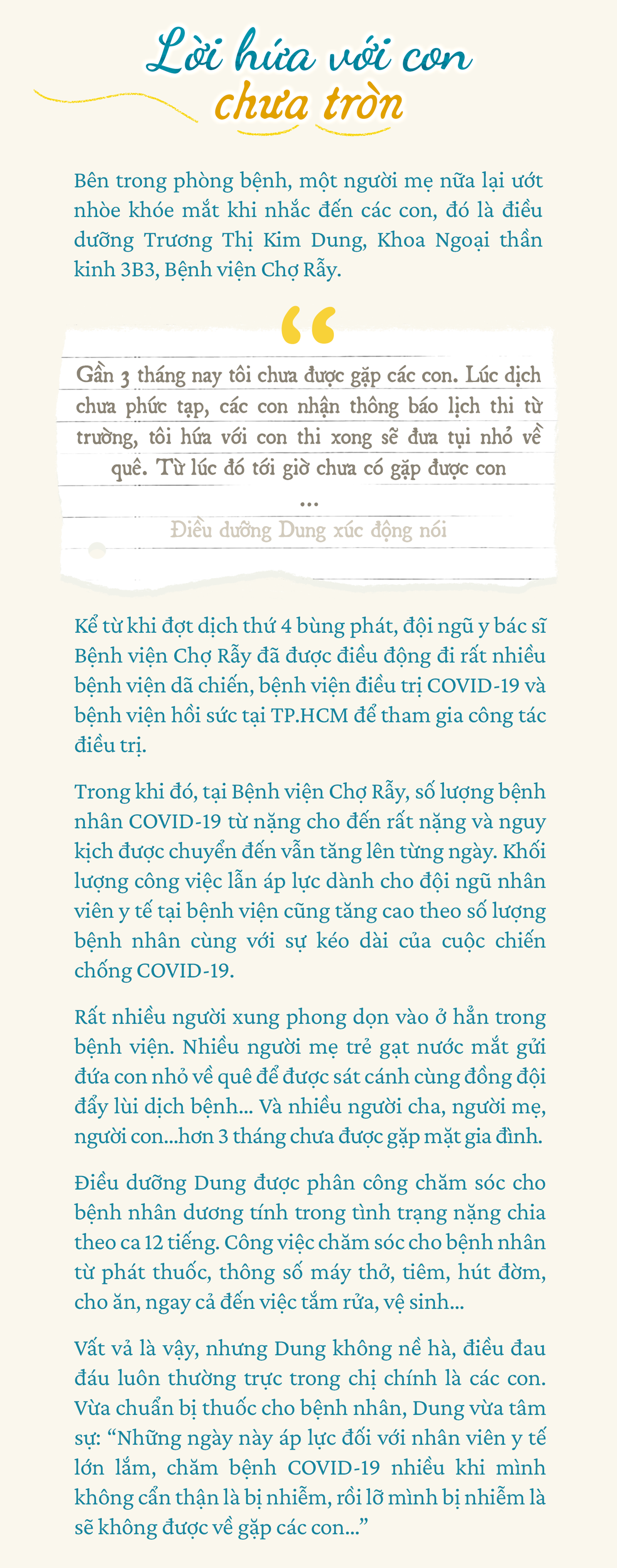 Chuyện Khu điều trị COVID-19: ‘Con ở nhà ngoan, ba mẹ đi bắt ‘con COVID’ rồi về - ảnh 7