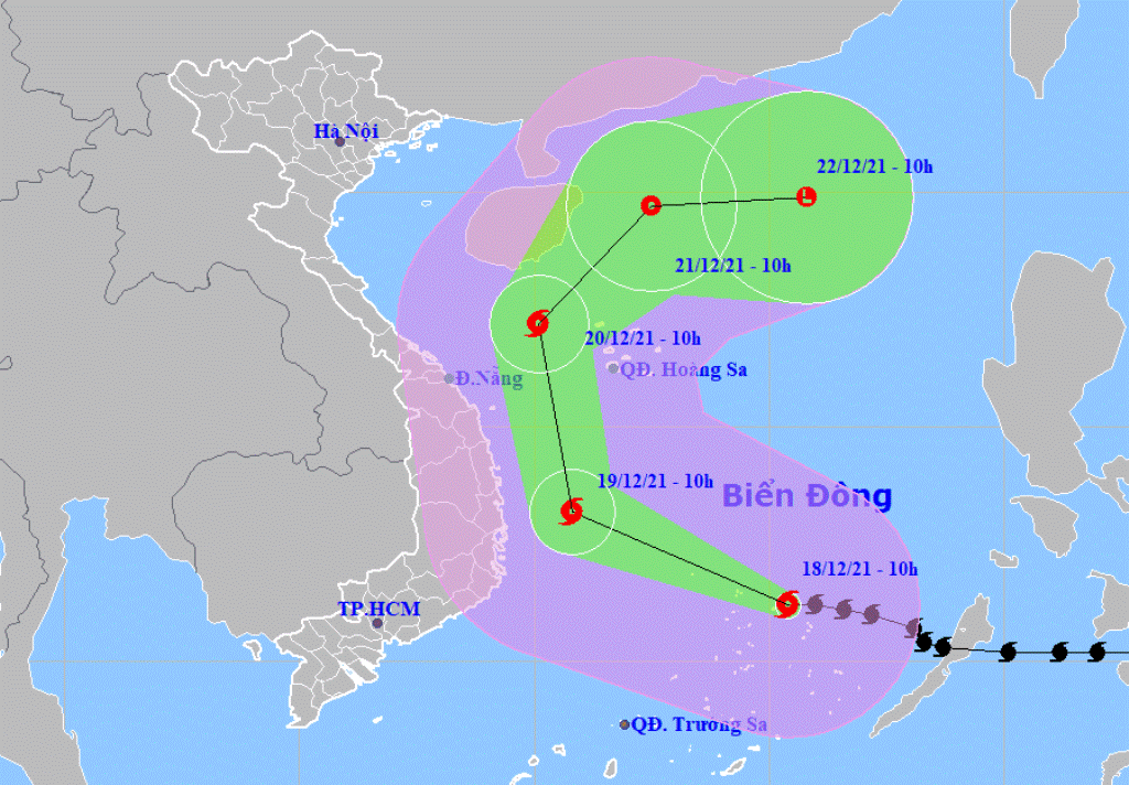 Bão số 9 gây mưa to ở khu vực miền Trung - ảnh 1