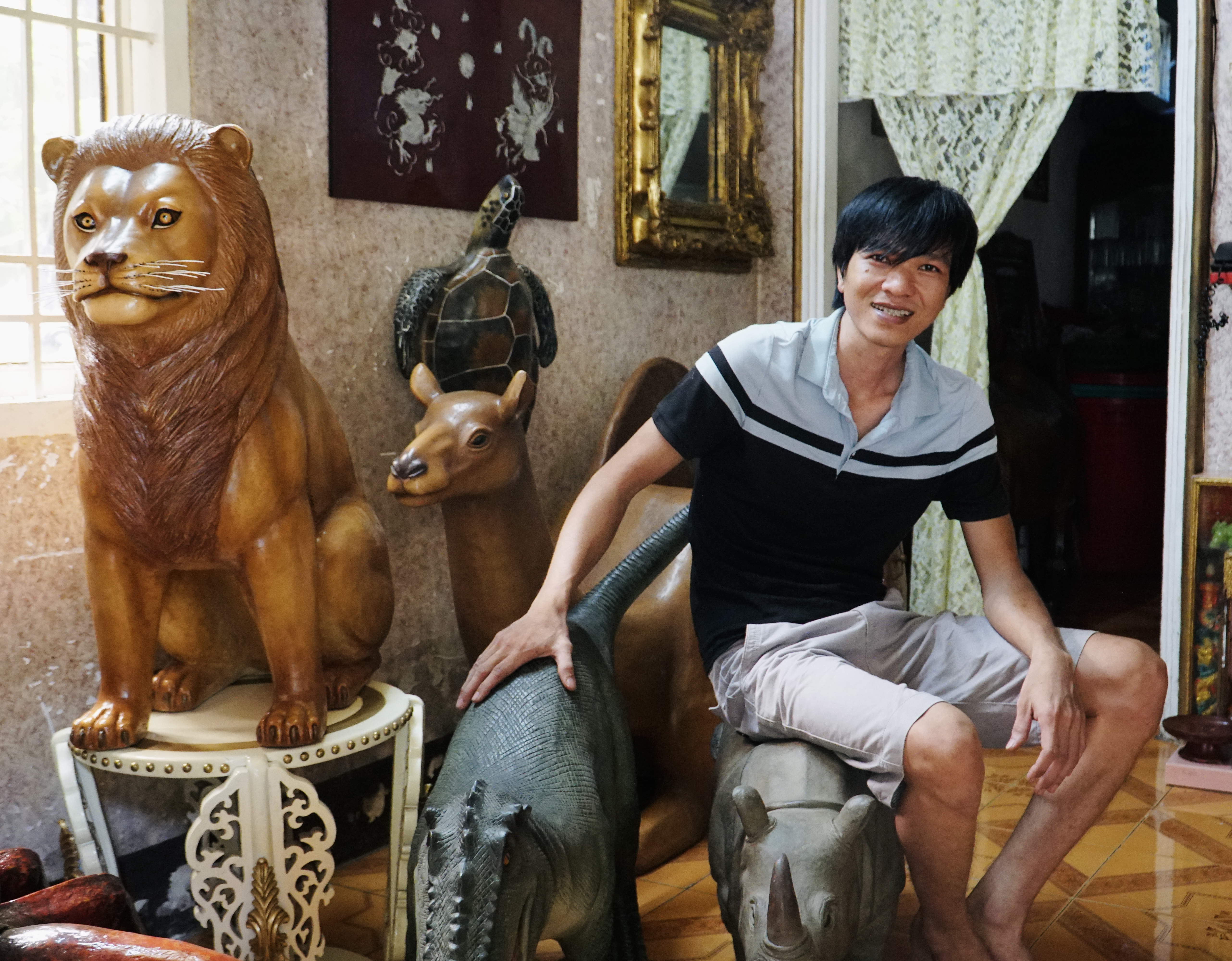 Hô biến bìa giấy carton thành con vật, bàn ghế - ảnh 11