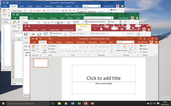 ms office 2016 preview for windows