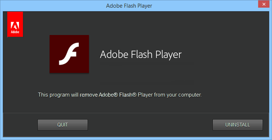 uninstall flash player command line