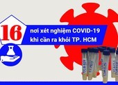 16 nơi xét nghiệm COVID-19 khi cần ra khỏi TP.HCM