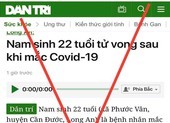 Đề nghị xử lý vi phạm báo điện tử Dân trí vì thông tin sai sự thật
