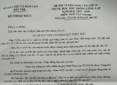 Đề thi lớp 10 môn Văn của Bến Tre có sai sót