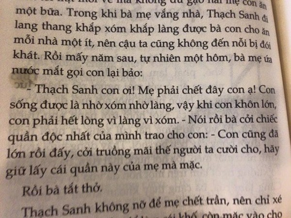 Những đoạn văn trong truyện cổ tích Thạch Sanh gây tranh cãi