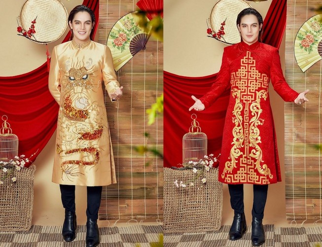 Không khó để kiếm những bộ áo dài nam đặc sắc ngày tết