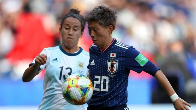 World Cup 2019: Argentina ăn mừng vì có điểm trước Nhật Bản