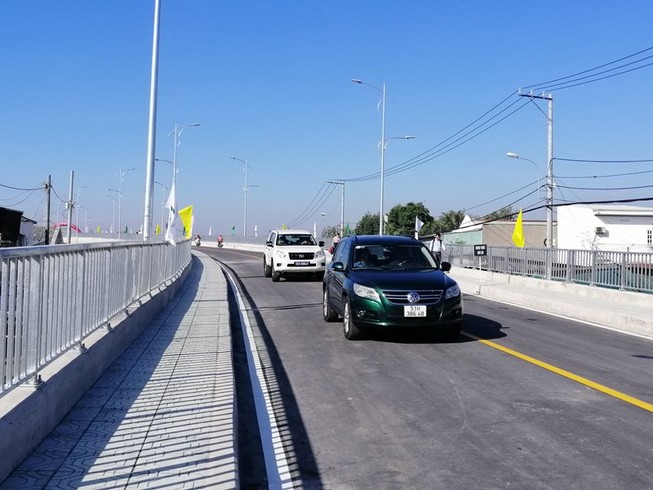 Chính thức thông xe cầu Phước Lộc 400 tỉ ở huyện Nhà Bè