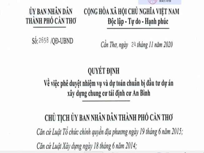 Cần Thơ chuẩn bị đầu tư chung cư tái định cư An Bình