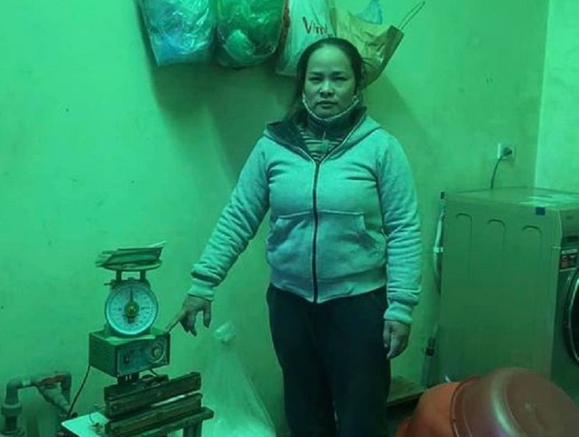 Bị can Nguyễn Thị Nguyệt bị công an bắt giữ. Ảnh: CA