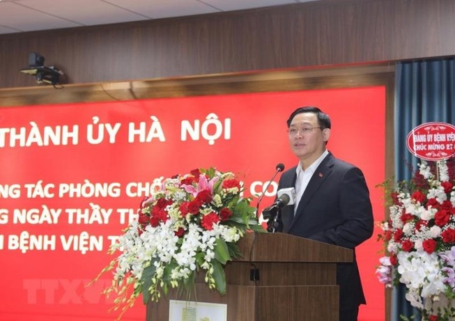 Bí thư Thành ủy Hà Nội Vương Đình Huệ. Ảnh: TTXVN