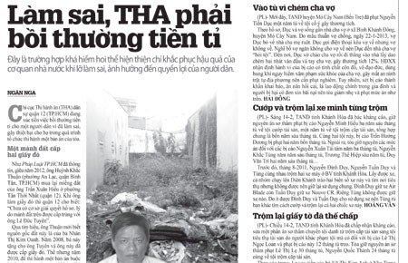 Làm sai, phải dũng cảm bồi thường