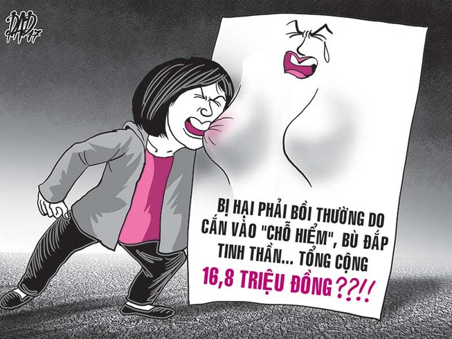 Cắn ngực một cái, bị đòi hơn 16 triệu đồng