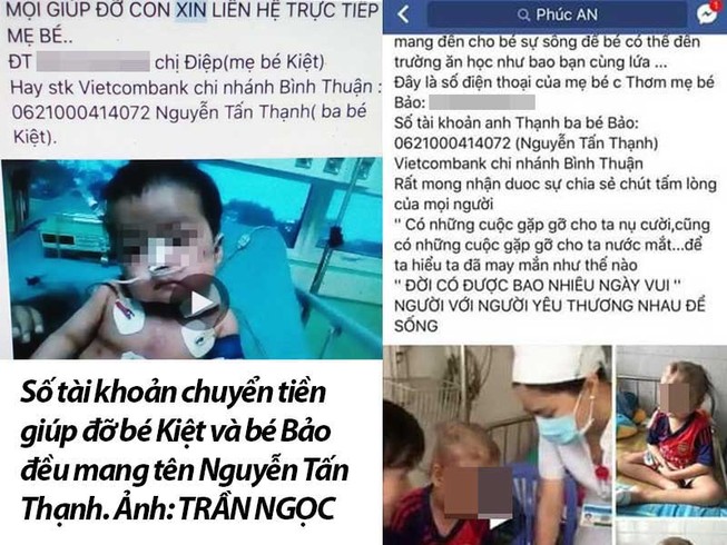 Đăng cả ảnh trẻ đã chết lên Facebook để moi tiền