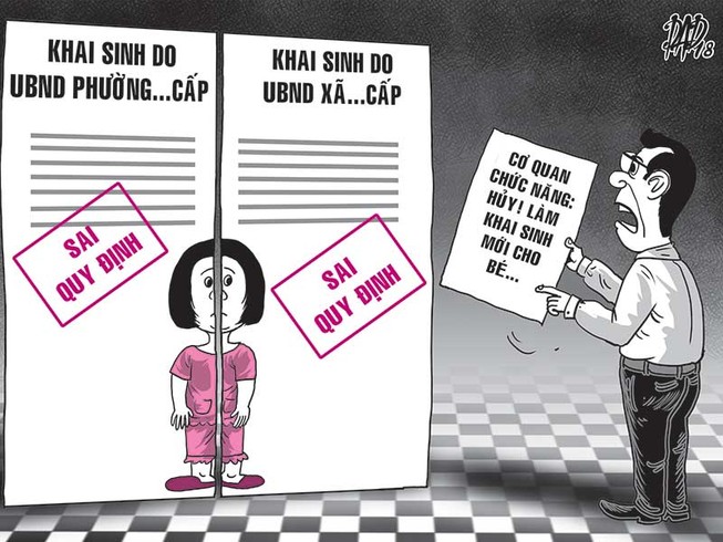 Rắc rối trẻ có 2 tên, 2 giấy khai sinh