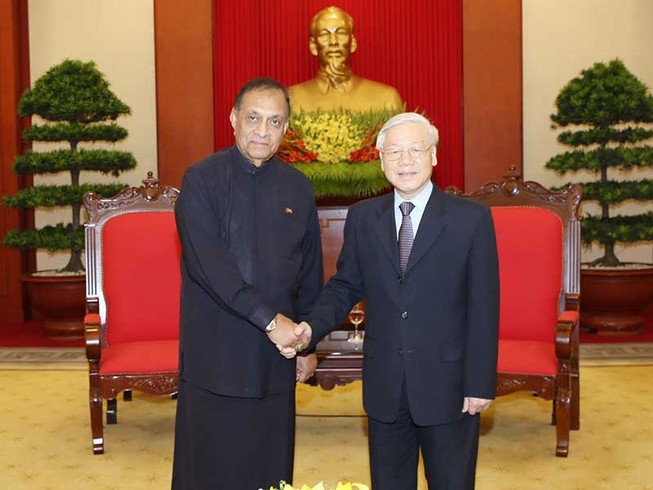 Tổng Bí thư Nguyễn Phú Trọng tiếp chủ tịch Quốc hội Sri Lanka