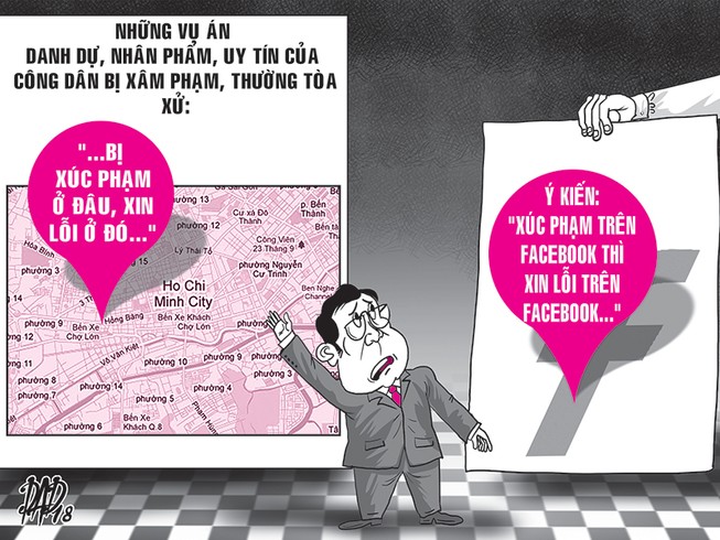 Yêu cầu xin lỗi trên Facebook, được không?