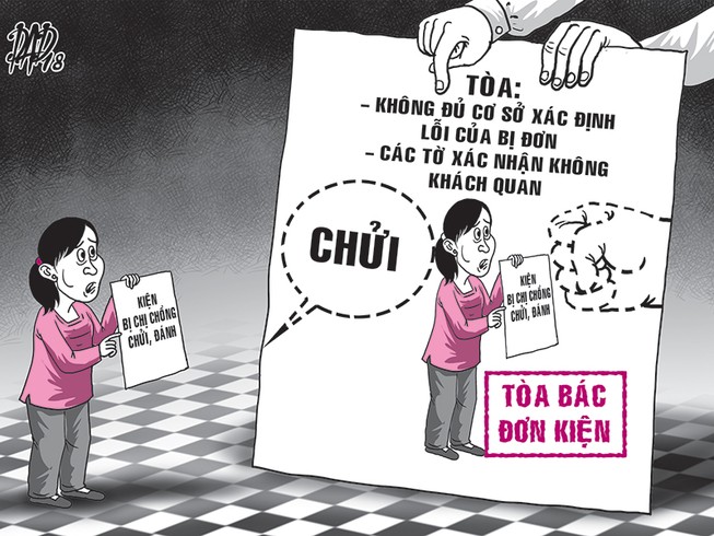 Em dâu kiện chị chồng, tố bị đánh chửi