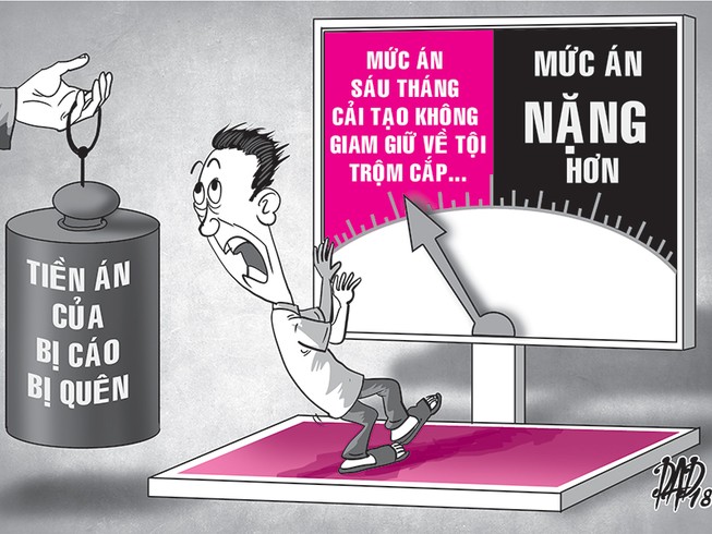 Phải xử lại vì không trích lục tiền án