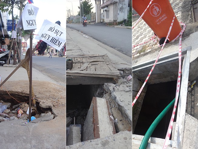 Những vỉa hè nguy hiểm ở Đồng Nai