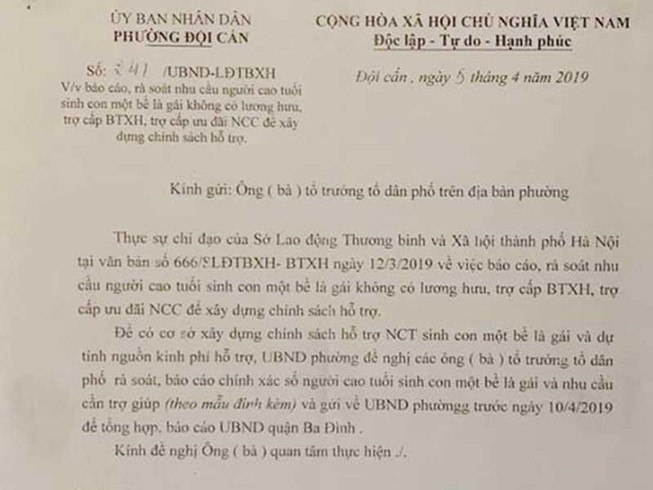 Xem xét hỗ trợ người sinh con một bề là gái