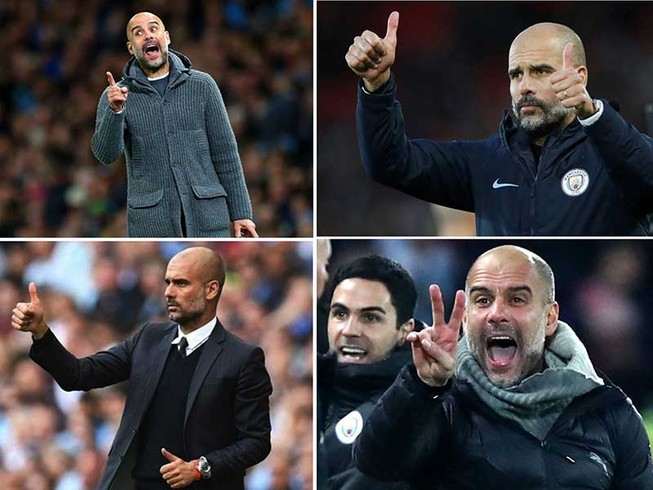 Ngón tay của Pep Guardiola