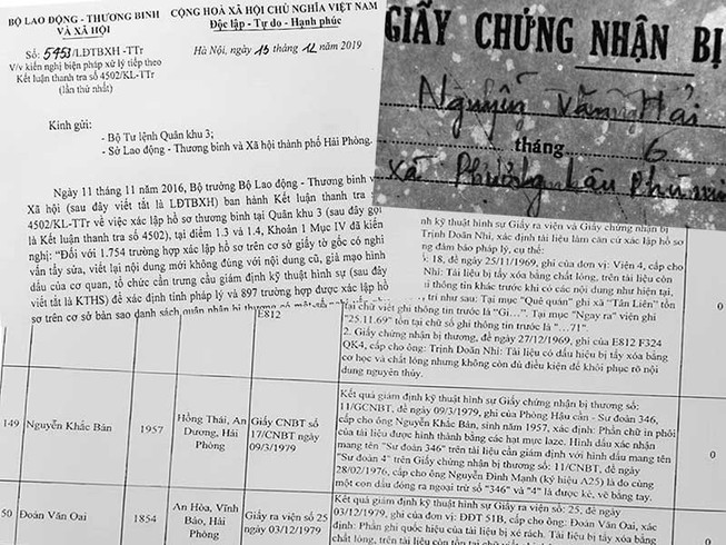 Phát hiện thêm hàng trăm hồ sơ thương binh giả