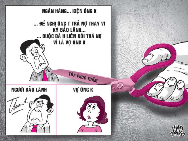 Chồng vay 1 tỉ, vợ và sếp bị kiện đòi