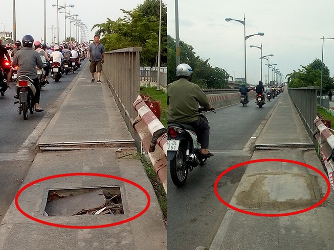 Đã khắc phục hố ga nguy hiểm