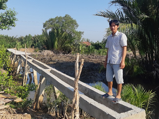 Tự ý xây cầu, bị phạt 40 triệu đồng