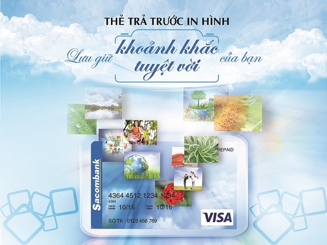 Sacombank phát hành thẻ visa in hình