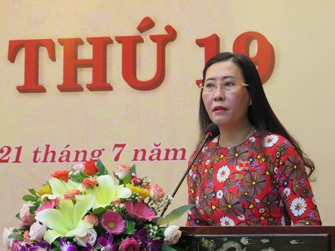 Bà Bùi Thị Quỳnh Vân, Chủ tịch HĐND tỉnh Quảng Ngãi. Ảnh: NH