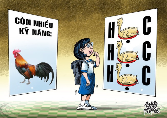 Con gà “không có lông” và thầy ơi, con trâu màu gì?