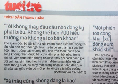 Sự im lặng của 700 hiệu trưởng