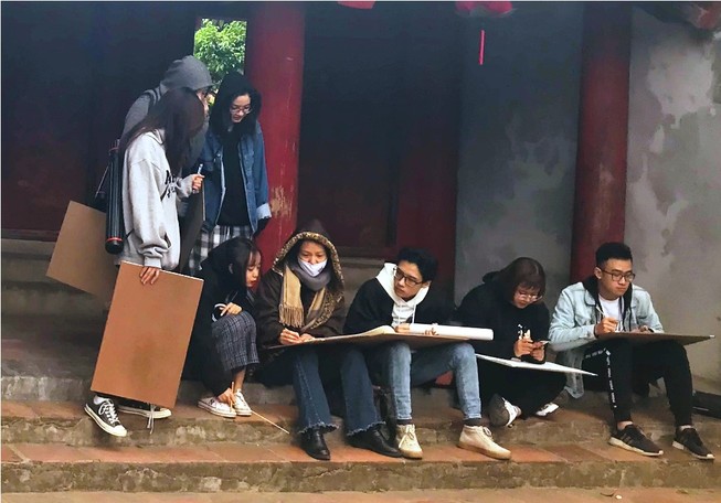 Phát động vẽ ký họa về Văn Miếu-Quốc Tử Giám