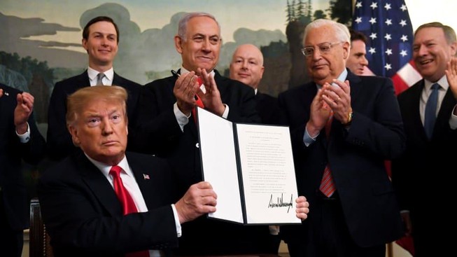 Ông Trump chính thức công nhận Cao nguyên Golan thuộc Israel