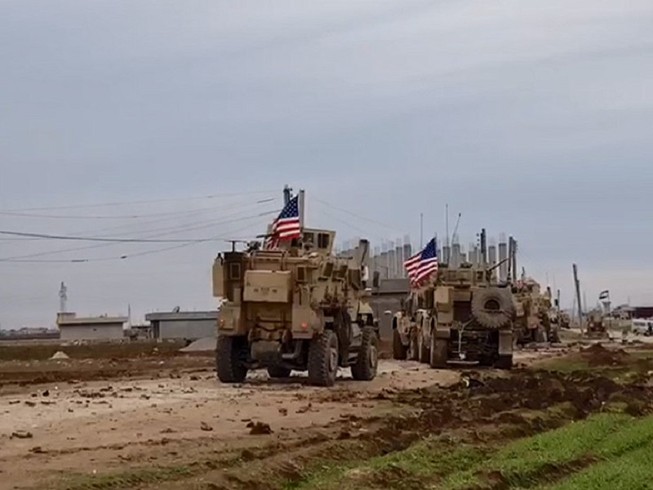 Lực lượng Mỹ tại Syria đụng độ với người Kurd ở gần biên giới Syria-Thổ Nhĩ Kỳ. Ảnh: RT
