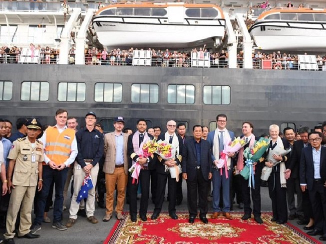Campuchia được cảm ơn vì đã cho phép du thuyền Westerdam cập cảng Sihanoukville. Ảnh: BỘ NGOẠI GIAO CAMPUCHIA