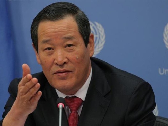 Đại sứ Triều Tiên tại LHQ Kim Song. Ảnh: REUTERS