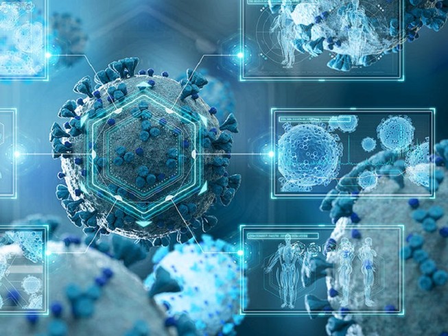 Ảnh minh họa - Virus SARS-CoV-2. Ảnh: STOCK ADOBE