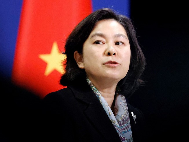 Người phát ngôn Bộ Ngoại giao Trung Quốc Hoa Xuân Doanh. Ảnh: REUTERS